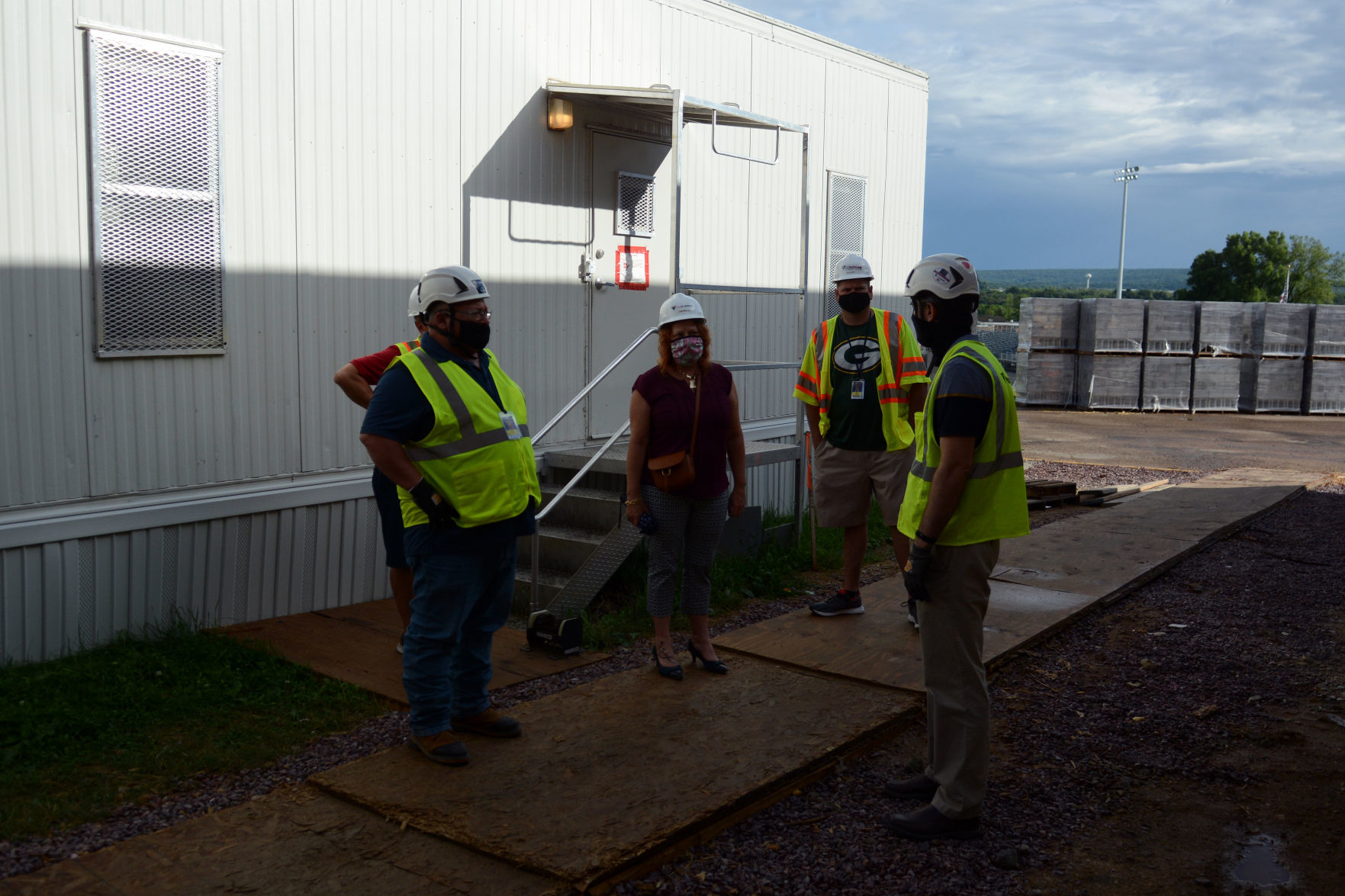 Baraboo middle school construction tour, June 23, 2020